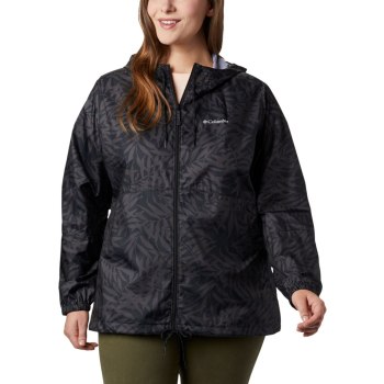 Columbia Flash Forward Printed Windbreaker Plus Size, Chamarras Negros Para Mujer | 157690-JAM